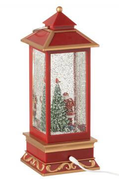 Lanterne Père Noël Enneigé Led