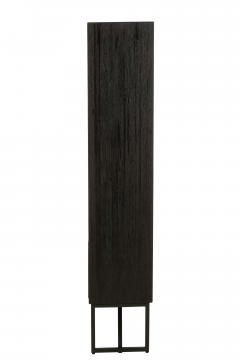 Cabinet Etagère Tiroirs Teck Noir Recyclé