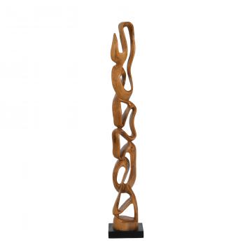 Sculpture Totem Java Teck H150cm