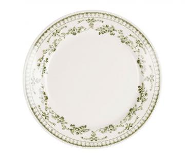 6 Assiettes Plates Faustine Vert Anglais Comptoir de Famille