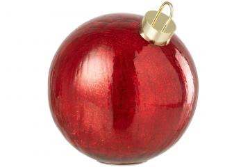 2 x Boules de Noël Verre Rouge ø25cm