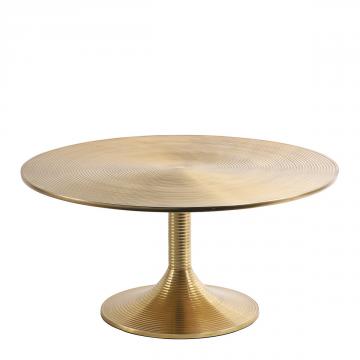 S/2 Tables Basses Charlotte Alu Marbre Blanc d'Ivoire