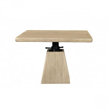 Table Archimède Acacia Massif Hauteur Modulable