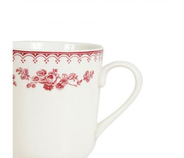 6 Tasses Hautes Faustine Rouge Comptoir de Famille