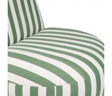 Fauteuil Belly Vert-Ecru