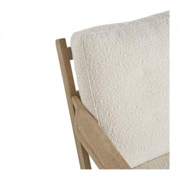 Fauteuil Jules Bouclettes Crème Blanc d'Ivoire