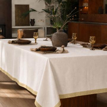 Nappe Monza Blanc Lin Lavé Coton (2 tailles)