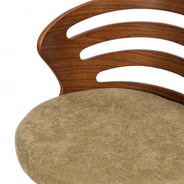 Tabouret de Bar Emilio Tissu Vert Bois Métal