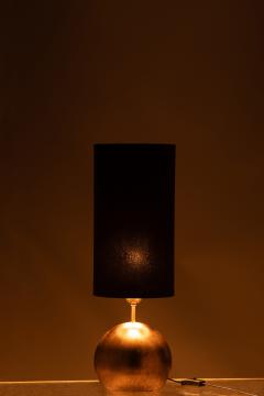 Lampe Boule Métal Or Velours Noir