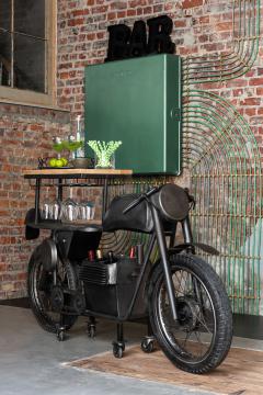 Bar Comptoir Moto Vintage Métal Anthracite