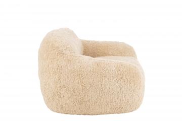 Fauteuil Cutie Shearl Fourrure Crème Foncé