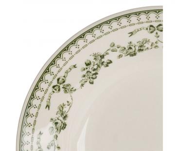 6 Assiettes Creuses Faustine Vert Anglais Comptoir de Famille