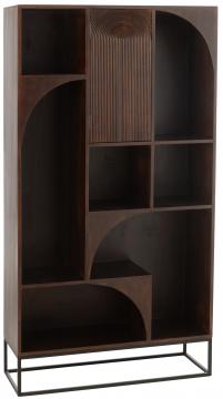 Bibliothèque Etagère Mode Manguier Brun