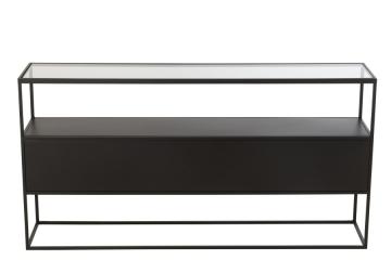 Console Métal Verre