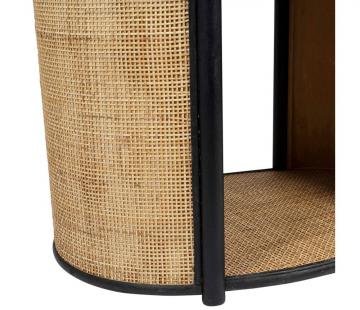 Table Basse Balamea Rotin Naturel Noir