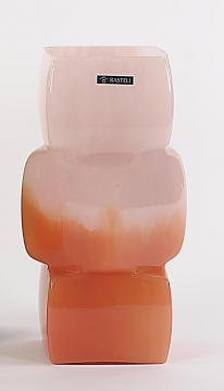 Vase Cubo Peach Red