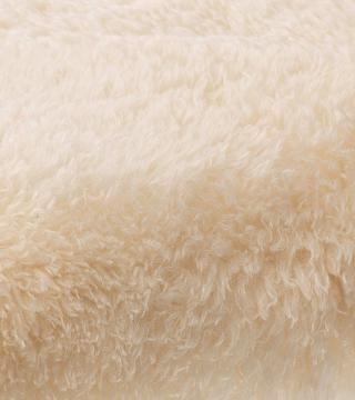 Repose Pied Domme Blanc Fourrure