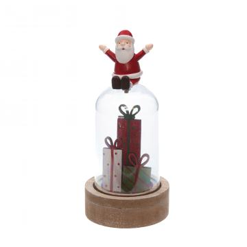 S/2 Cloches en Verre Père Noël