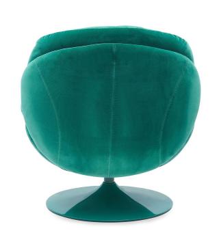 Fauteuil Memento Velours Uni Vert NOUVEAU