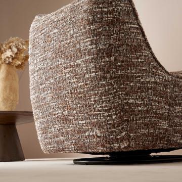 Fauteuil Pivotant Luke Tramé Taupe