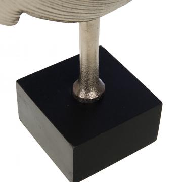 Déco à Poser Swirl Argent H46cm