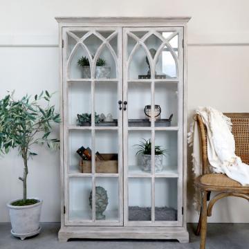 Armoire Vitrine Bois Sable
