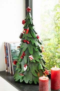 Sapin Noël + Décorations H63cm