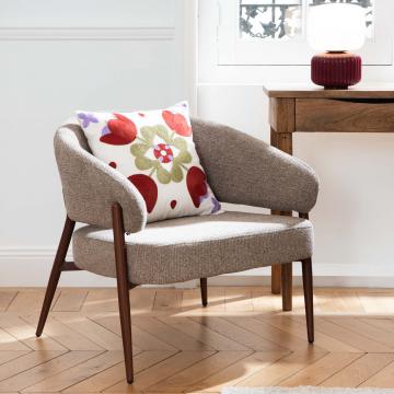 Fauteuil Curve Noyer Marron