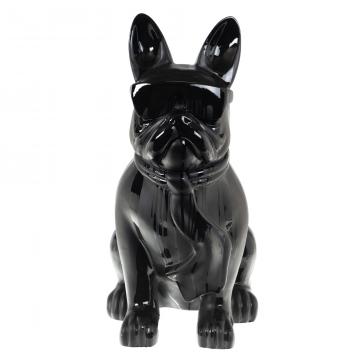 Bulldog Cravate Loft Noir H80cm