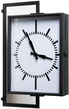 Horloge de Gare Métal Noir