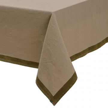 Nappe Monza Kaki Lin Lavé & Coton (2 tailles)