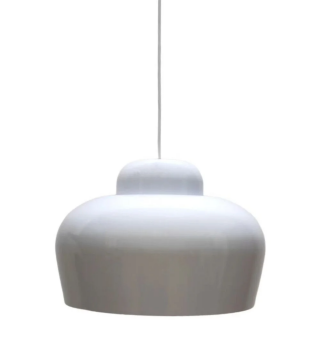 Suspension Sum Métal Blanc Brillant ø60cm