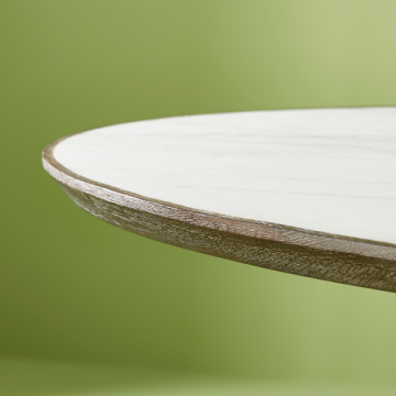 Table à Manger Ovale Tulipe Marbre Blanc 180cm