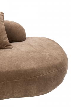 Canapé Contemporain 4/5 Places Velours Taupe