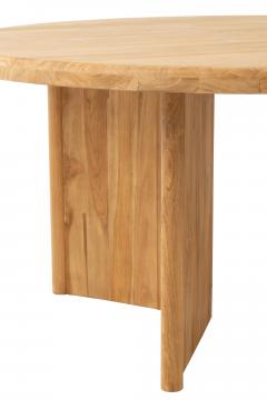 Table à Manger Ronde Teck Naturel
