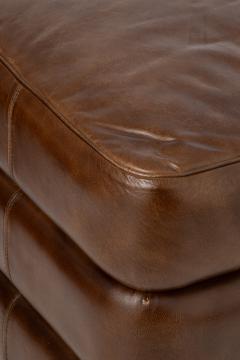 Pouf Cuir Marron Indus Vintage