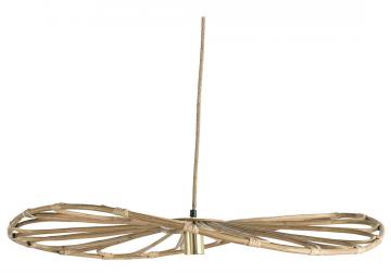 Suspension Salome Rotin Naturel ø100cm Blanc d'Ivoire