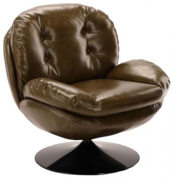Fauteuil Memento Cuir Kaki Athezza