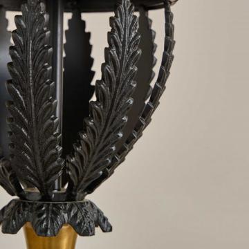Pied de Lampe Gloriette Noir Doré