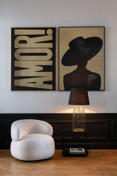 Tableau Cadre Amor Noir Doré 102*142