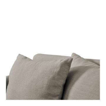 Fauteuil Gabriel Lin Mélangé Gris Clair Blanc d'Ivoire