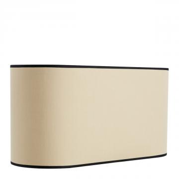 Abat-Jour Ovale Beige Bordé Noir GM