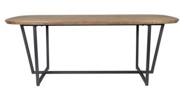 Table à Manger Ovale Naturel Noir Alpinia 200cm