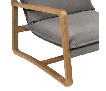 Fauteuil Chêne Coton Gris Azenor