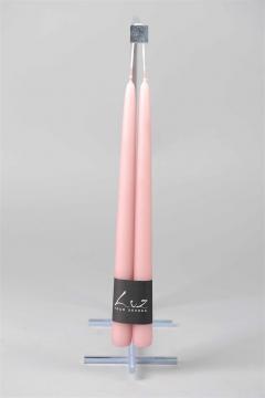 2 Bougies Flambeaux Rose