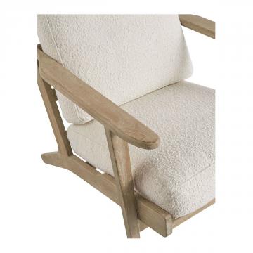 Fauteuil Jules Bouclettes Crème Blanc d'Ivoire