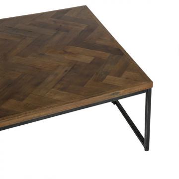 Table Basse Carrée Bois Métal Circelle