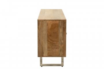 Buffet Bas Weaving 4 Portes Bois Rotin Naturel