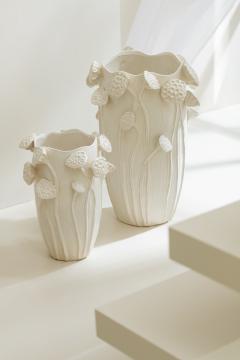 Vase Botanica Lotus Argile Ivoire H51cm