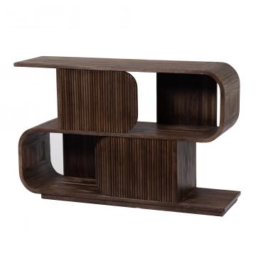 Console Aronia Portes Coulissantes Bois Foncé